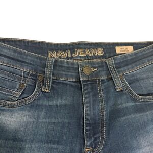 Mavi Myles Straight Leg Dark Blue Jeans Men's 32 x 29 Stretch Denim Work School
